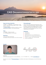 Factsheet CAS Organistionsentwicklung