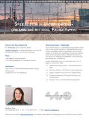 Factsheet zu Spezialist:in in Unternehmensorganisation