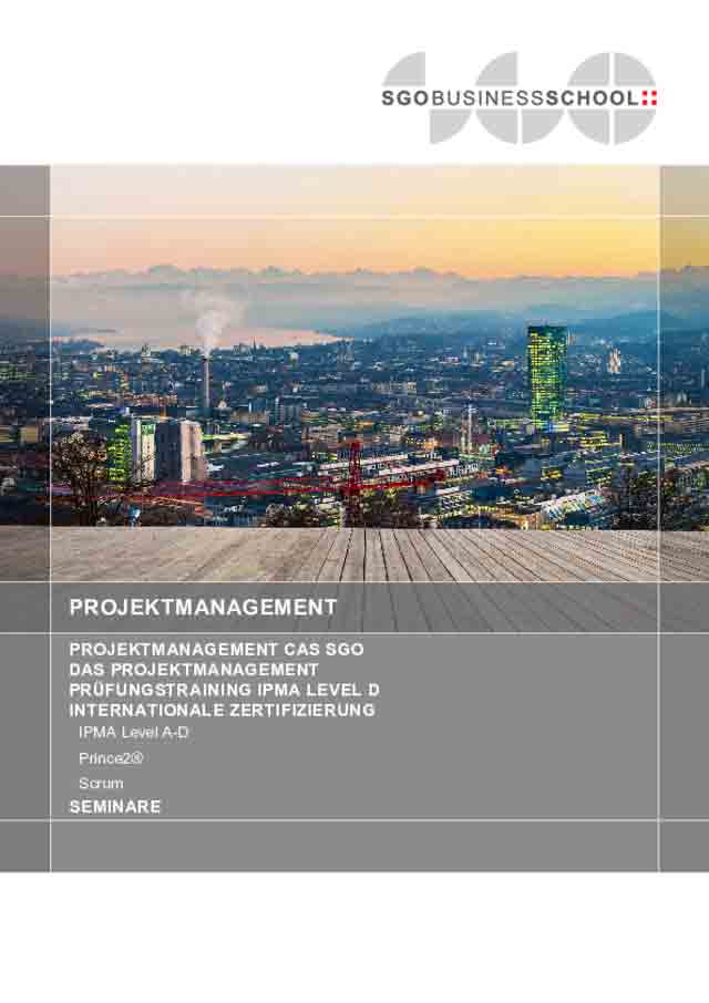 Broschüre Projektmanagement: Informationen zu unseren Lehrgängen und Seminaren